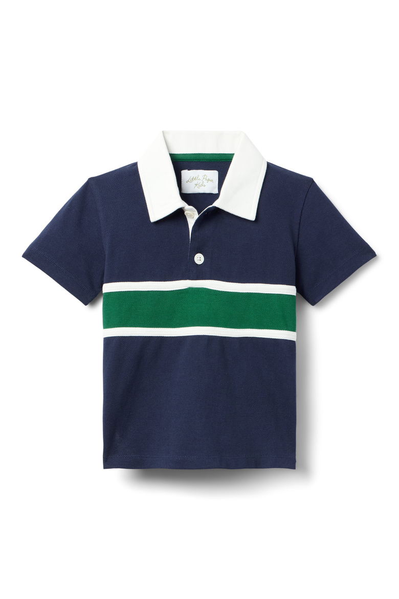 Archie Polo Shirt, Main, color, Navy / White / Green