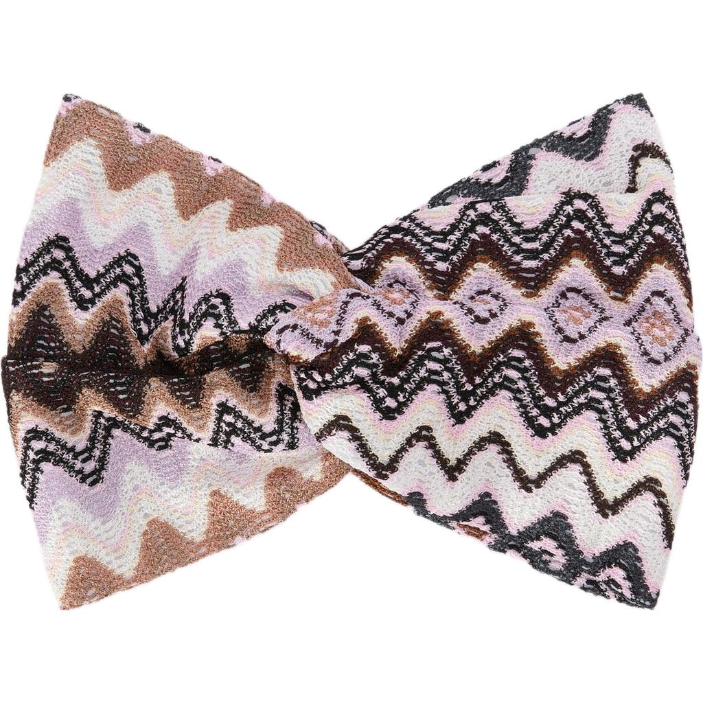 Missoni Chevron Viscose Headband In Multi