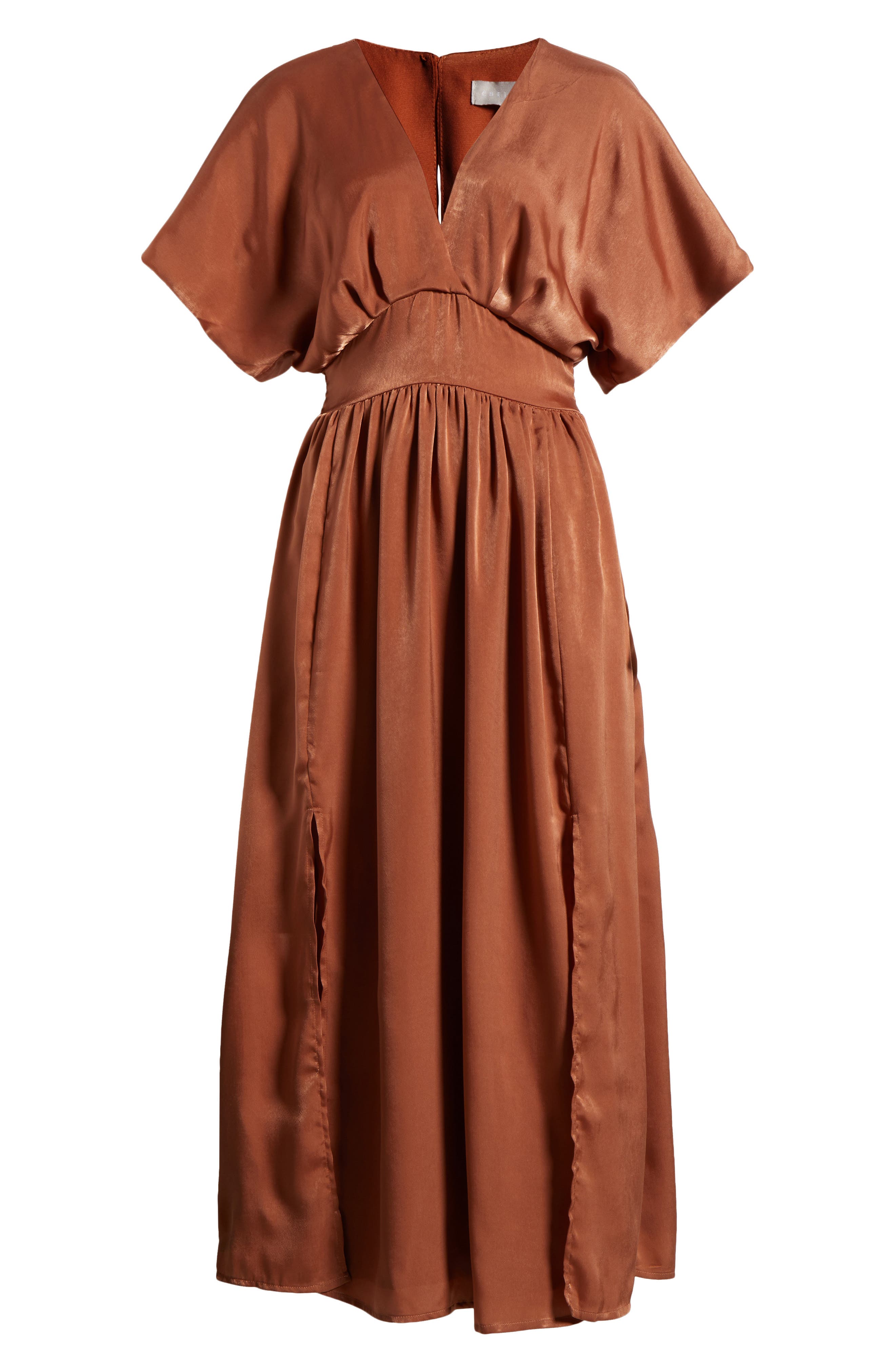 paige dolman sleeve satin dress Paige Dolman Sleeve Satin Dress (Women)