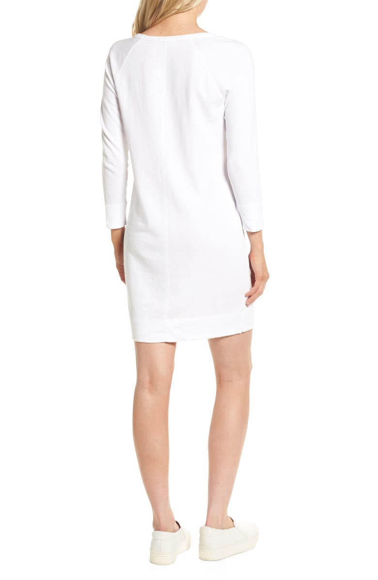James Perse Raglan Sleeve Sweatshirt Dress, Alternate, color,
