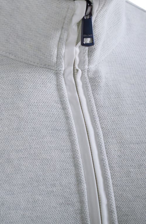 Bugatchi Heathered Quarter Zip Pullover In Gray