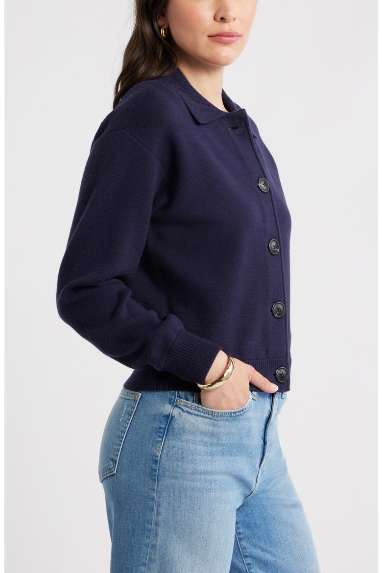 Milano Knit Bomber Cardigan, Alternate, color, NAVY STILL