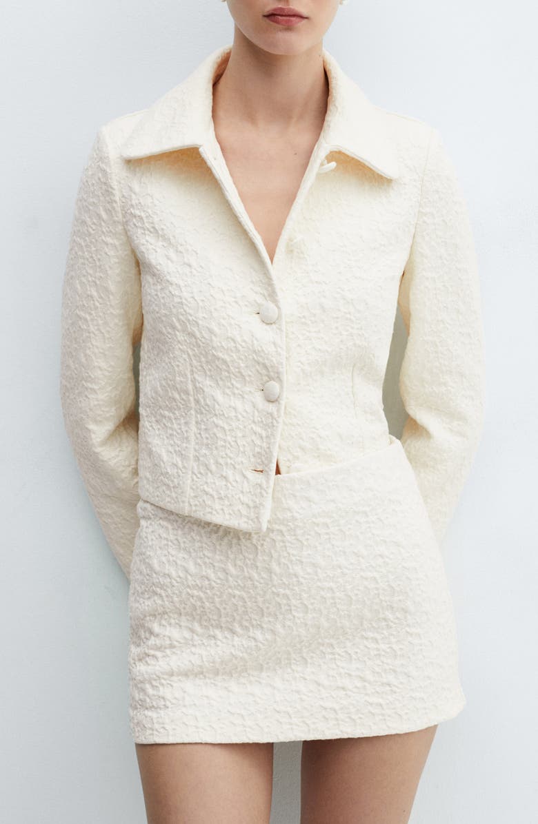 MANGO Nice Textured Jacket, Main, color, 