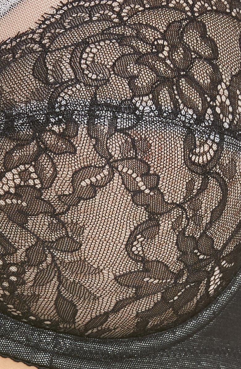 Wacoal Retro Chic Full Figure Underwire Bra, Alternate, color, Black