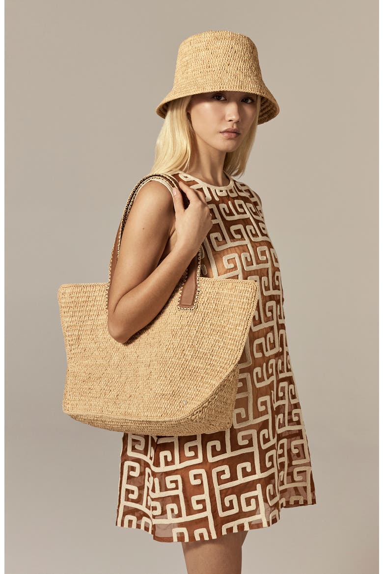 Chaturi Raffia Bucket Hat, Alternate, color, NATURAL