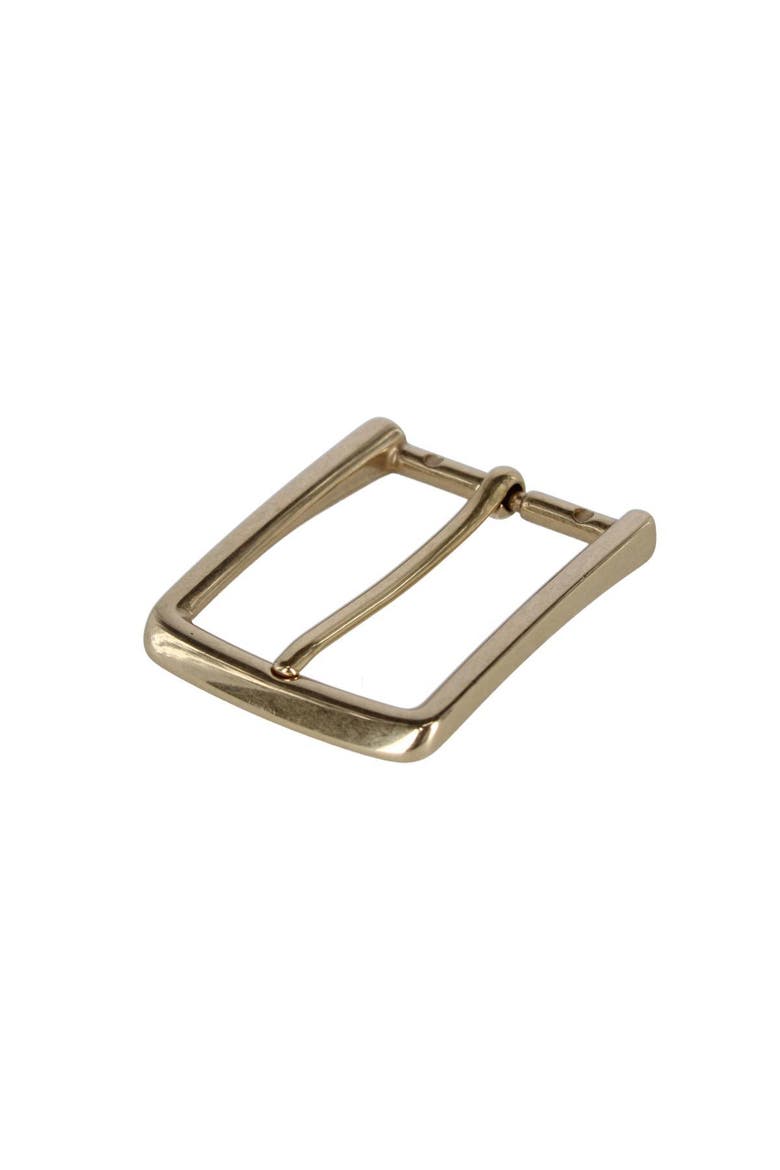 35mm Italian Solid Brass Simple and Classic Harness Belt Buckle, Alternate, color, Polished Brass