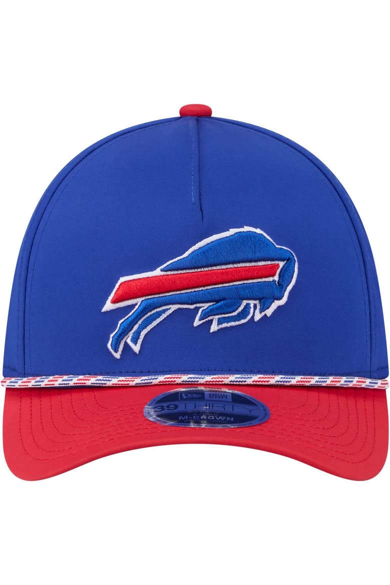Men's  Royal/Red Buffalo Bills Rope M-Crown A-Frame 39THIRTY Flex Hat, Alternate, color, Royal