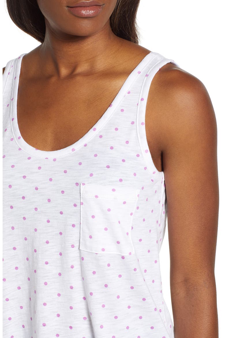 Gibson x Hi Sugarplum! Summerland Scooped Neck Pocket Tank Top (Nordstrom Exclusive), Alternate, color, PEONY DOT