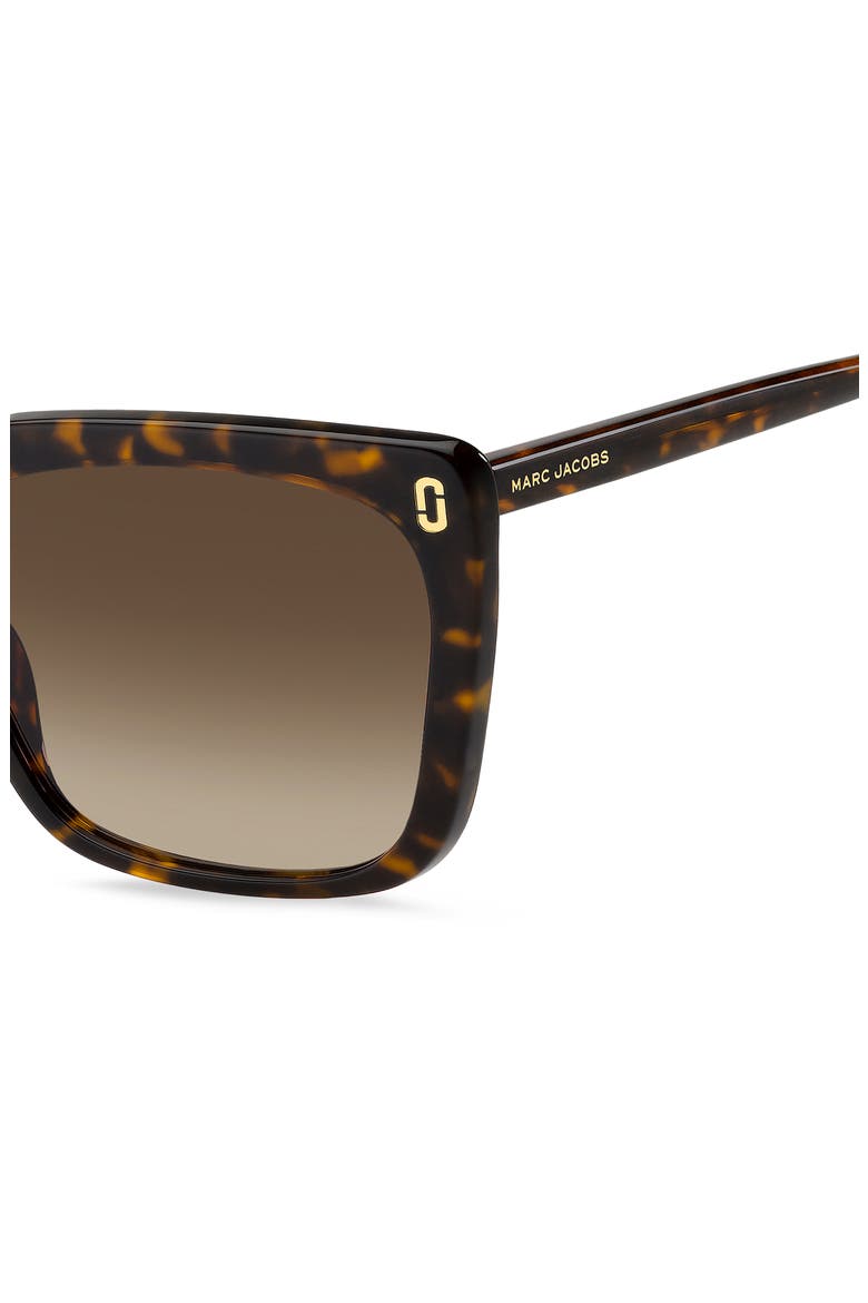 56mm Gradient Square Sunglasses, Alternate, color, HAVANA/ BROWN SF