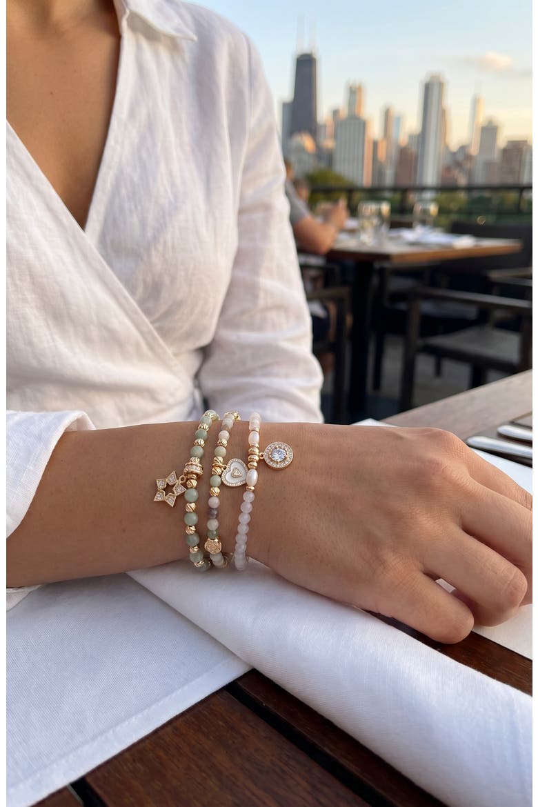 Florence Set of 3 Stretch Bracelets, Alternate, color, GOLD