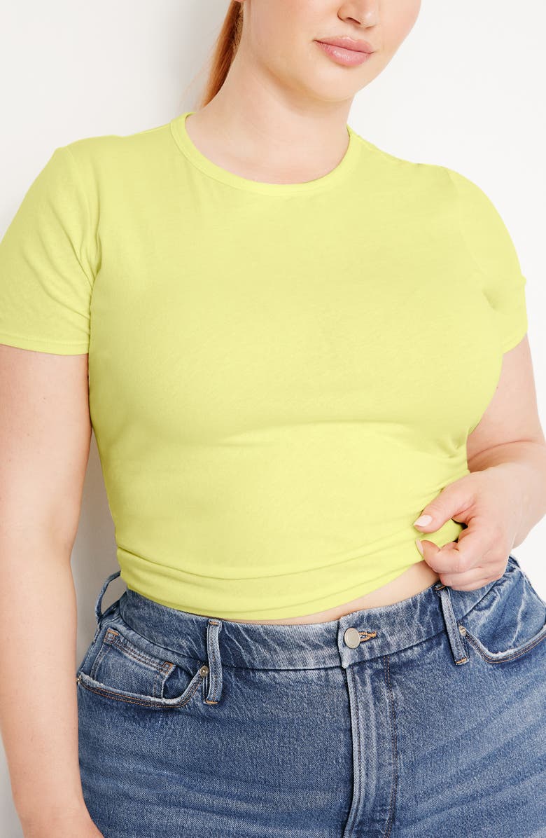 Good American Featherweight Cotton Slim Fit T-Shirt, Alternate, color, Palo Verde002