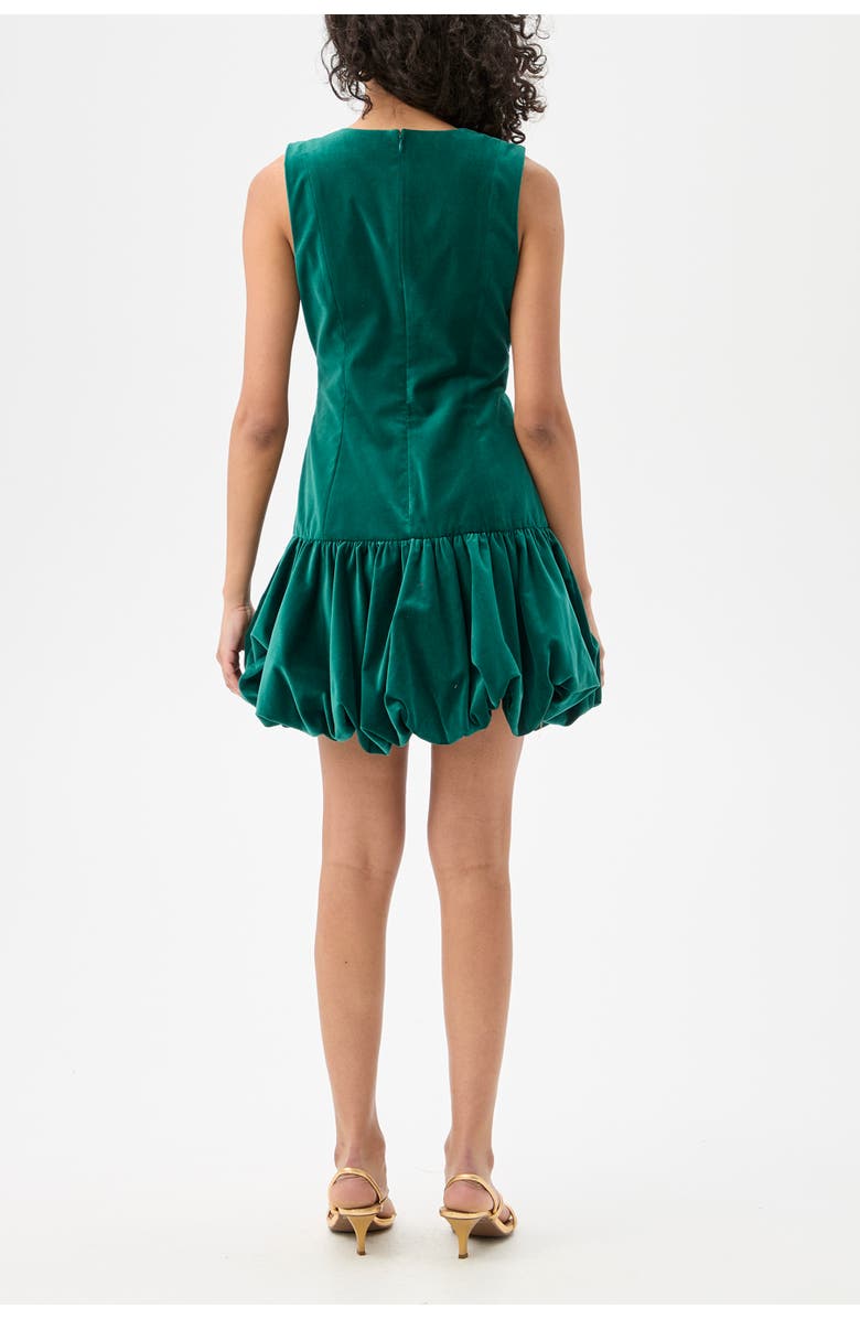 Trina Turk Splendored Bubble Hem Velvet Dress, Alternate, color, Opulent Ivy