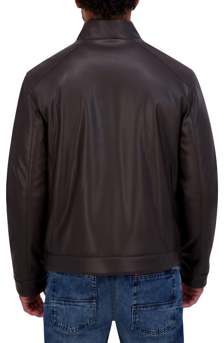 Cole Haan Signature Cole Haan Faux Leather Jacket, Alternate, color, Dark Brown
