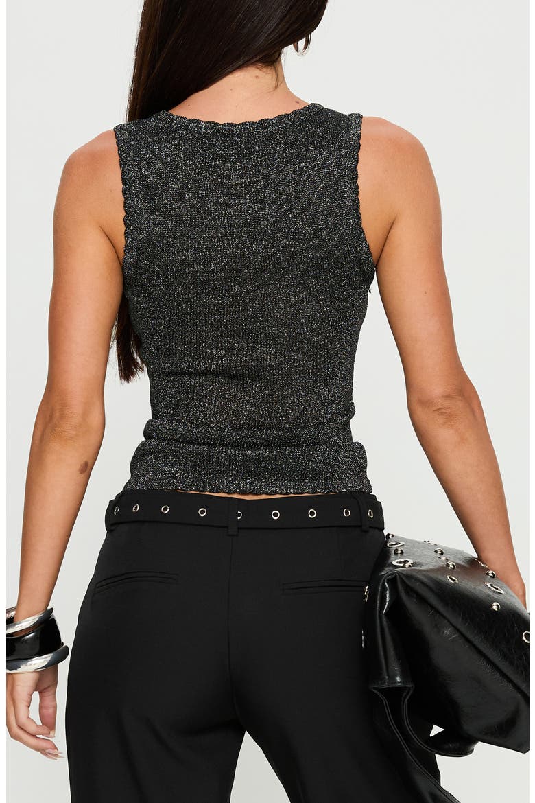 No Pretending Glitter Knit Tank, Alternate, color, BLACK GLITTER