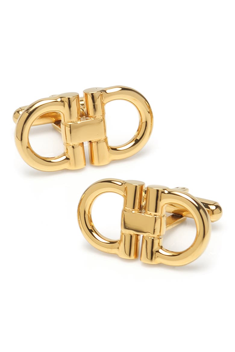 Horsebit Cuff Links & Shirt Studs Set, Alternate, color, GOLD