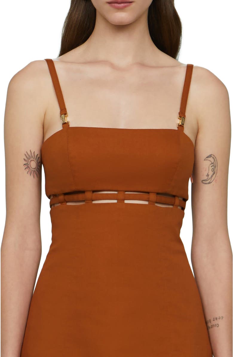 AMUR Rei Twill Mini Dress, Alternate, color, River Rock