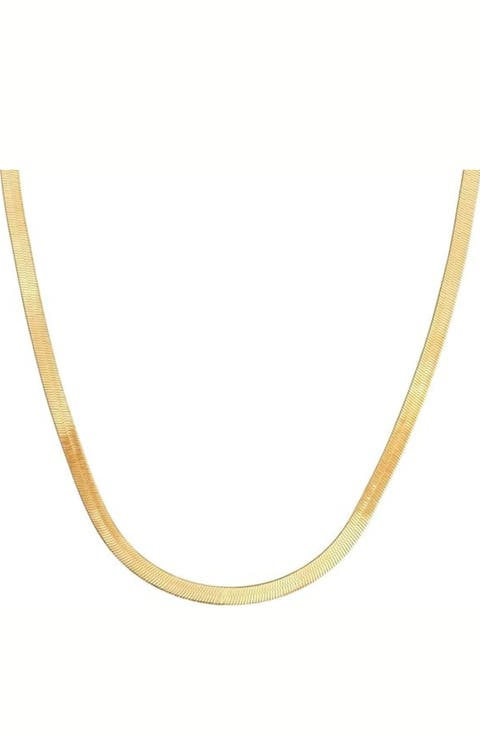 Herringbone Slim Chain Necklace