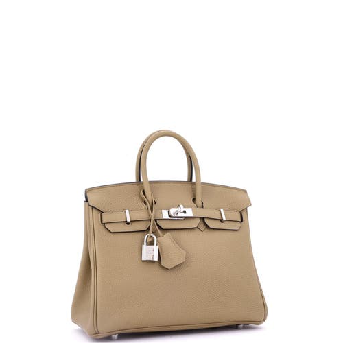Pre-owned Hermes  Hermes Birkin Handbag Brown Togo With Palladium Hardware 25 In Brown