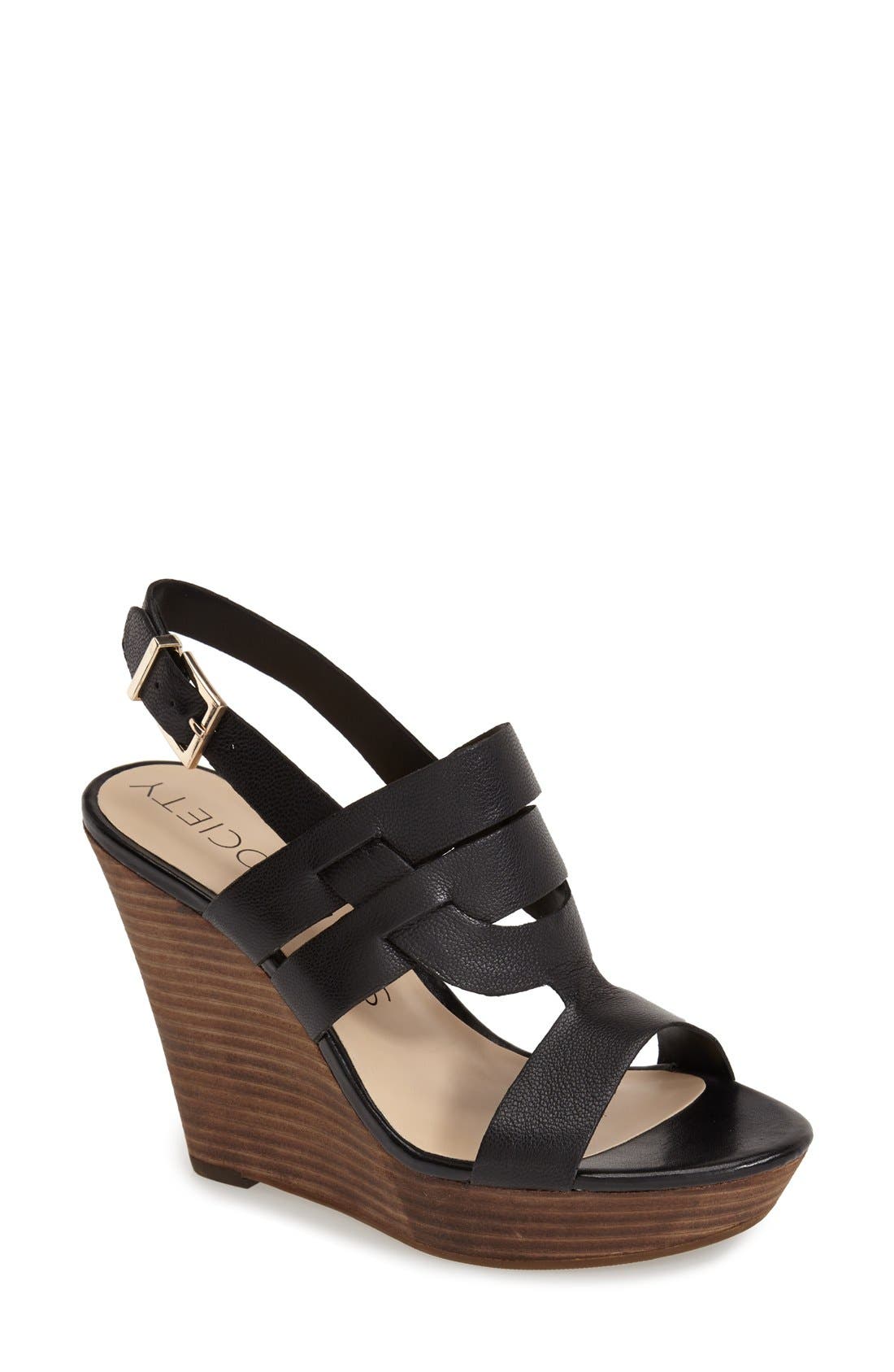 Sole Society 'Jenny' Slingback Wedge Sandal, Main, color, 