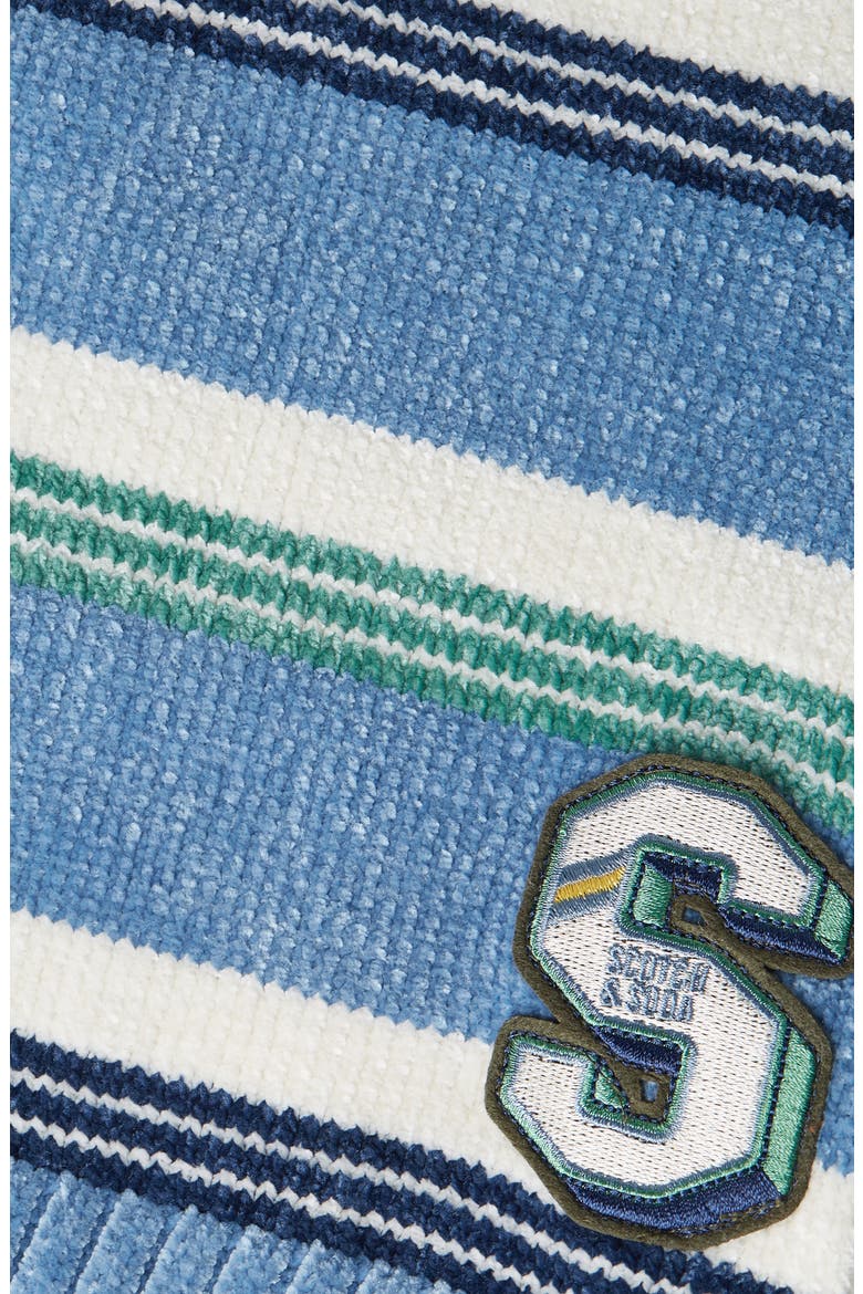 Kids' Stripe Chenille Sweater, Alternate, color, SKY/ PEWTER