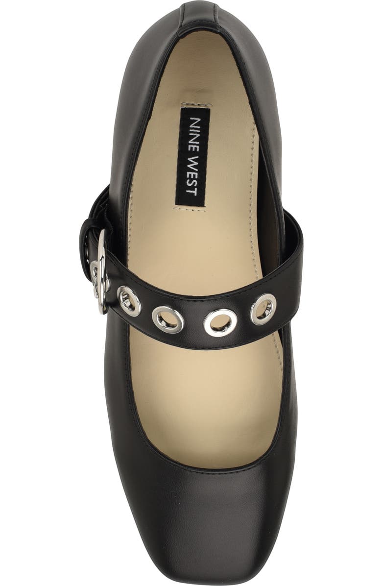 Nine West Kebba Mary Jane Flat, Alternate, color, Black