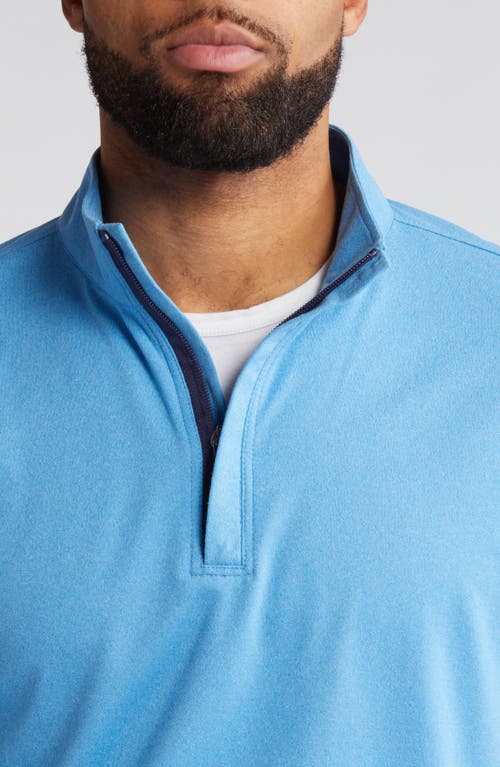 Swannies Lukas Quarter Zip Waffle Golf Pullover In Blue