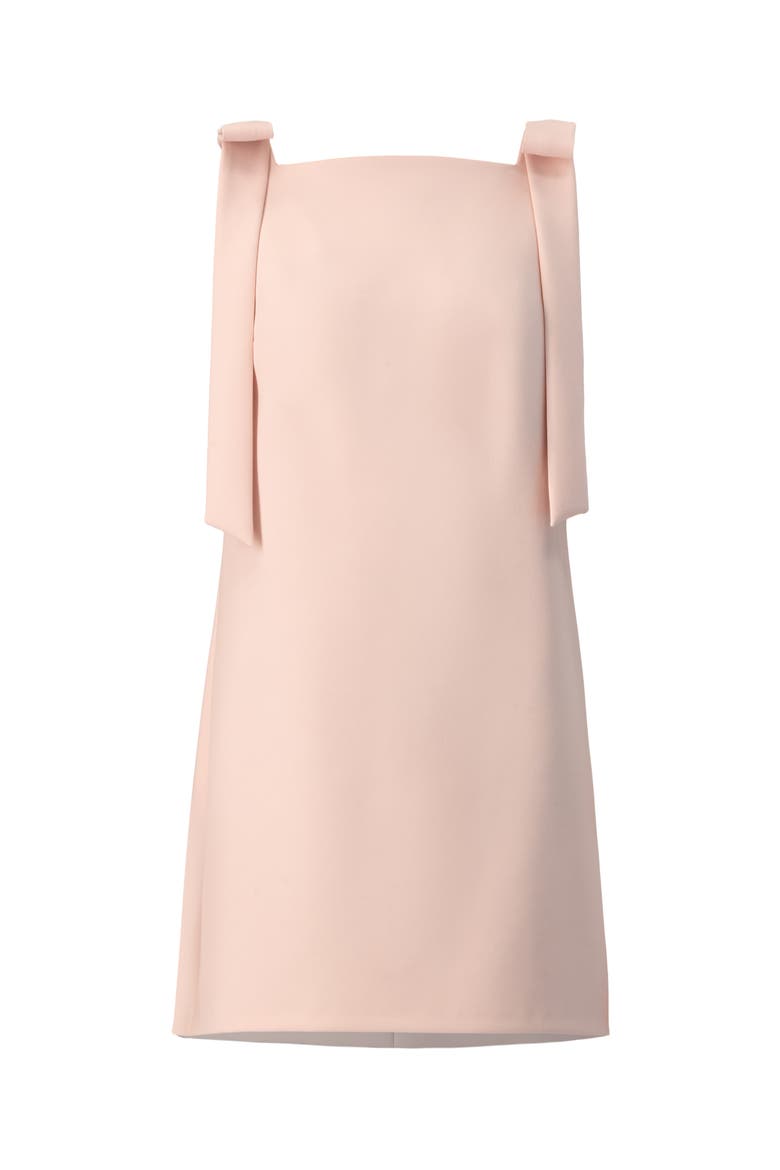 Short Solid Dress with Bow Straps, Alternate, color, Dusty Pink