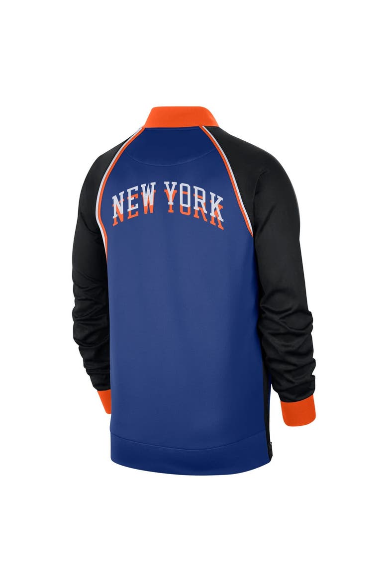Men's Nike Blue New York Knicks 2023/24 City Edition Authentic Showtime Performance Raglan Full-Zip Jacket, Alternate, color, Blue