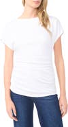 Halogen® Shirred Dolman Short Sleeve Ponte Top