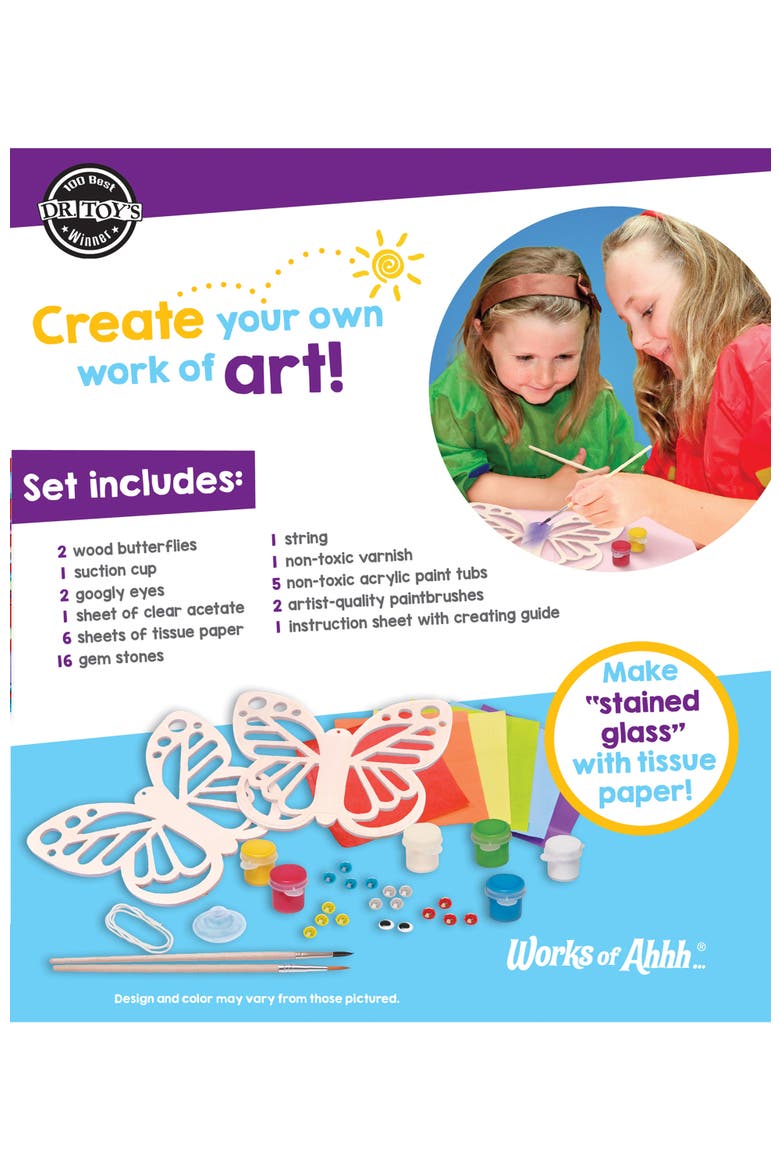 Suncatcher Wood Craft & Paint Kit, Alternate, color, Multicolor