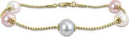 DELMAR Multicolor Cultured Pearl Bead Bracelet