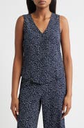 Bobeau Print Button-Up Vest