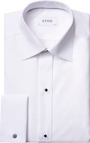 Eton Classic Fit Bibbed White Cotton Tuxedo Shirt