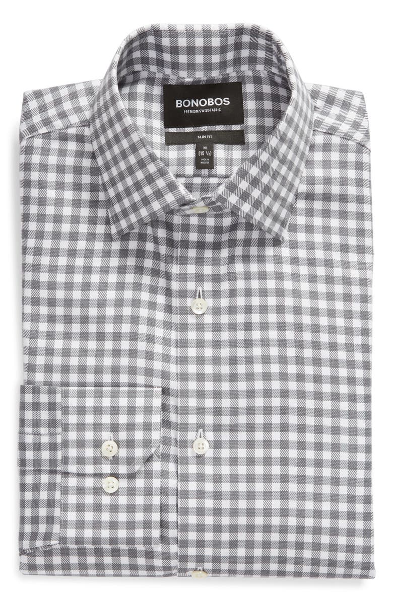 Bonobos Slim Fit Check Dress Shirt, Alternate, color, 