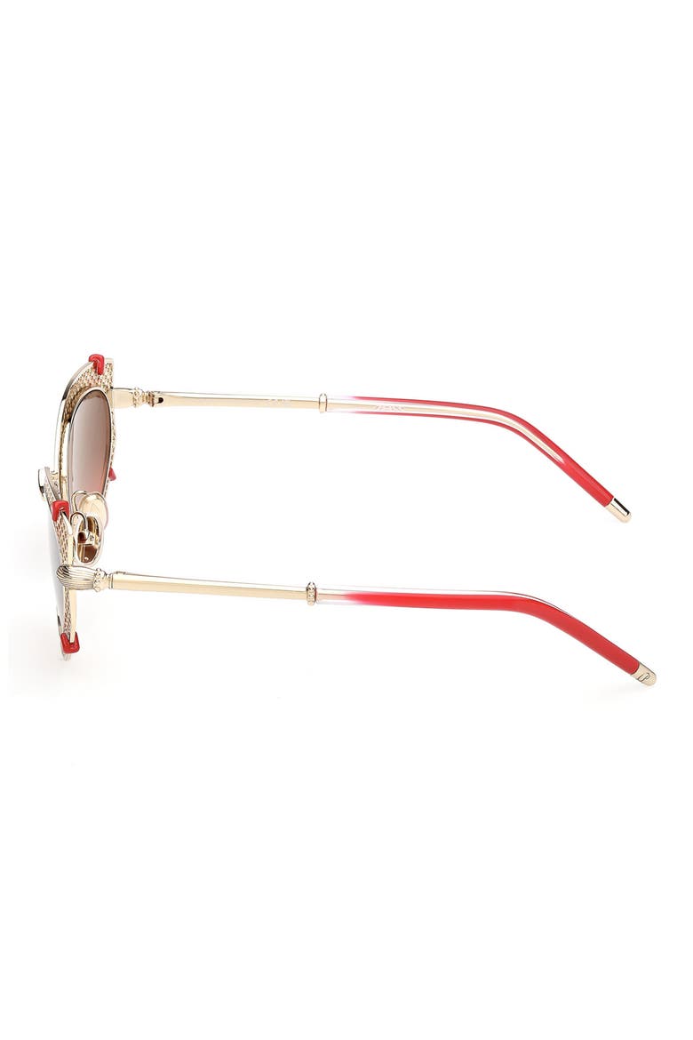 54mm Oval Sunglasses, Alternate, color, PALE GOLD / ZEISS SMOKE MIRROR