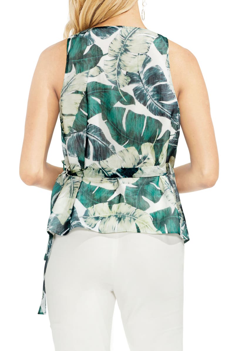 Vince Camuto Jungle Palm Wrap Front Top, Alternate, color,