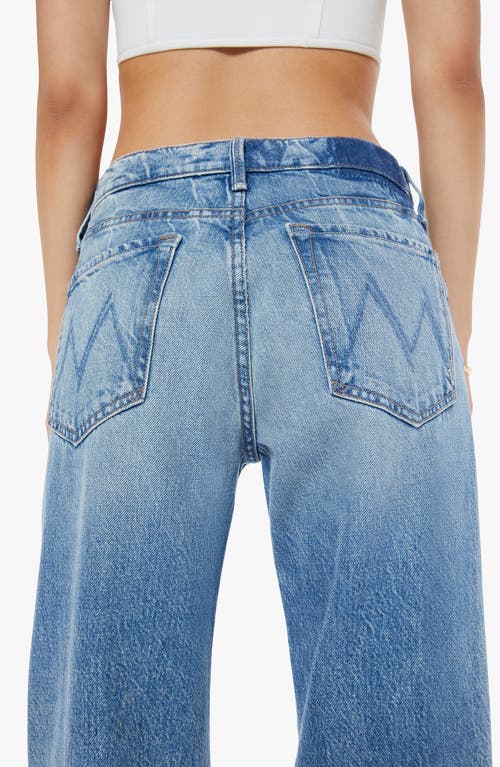 Mother Womens Look Ma No Hands The Rambler Zip Ankle Straight-leg Denim Jeans In Wipeout