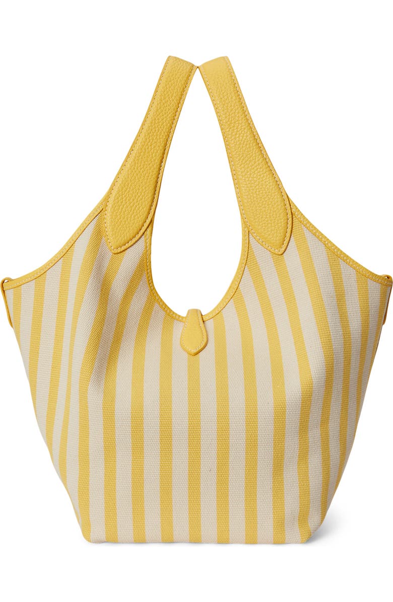 Polo Ralph Lauren Play Stripe Canvas Tote, Alternate, color, Collegiate Yellow / White