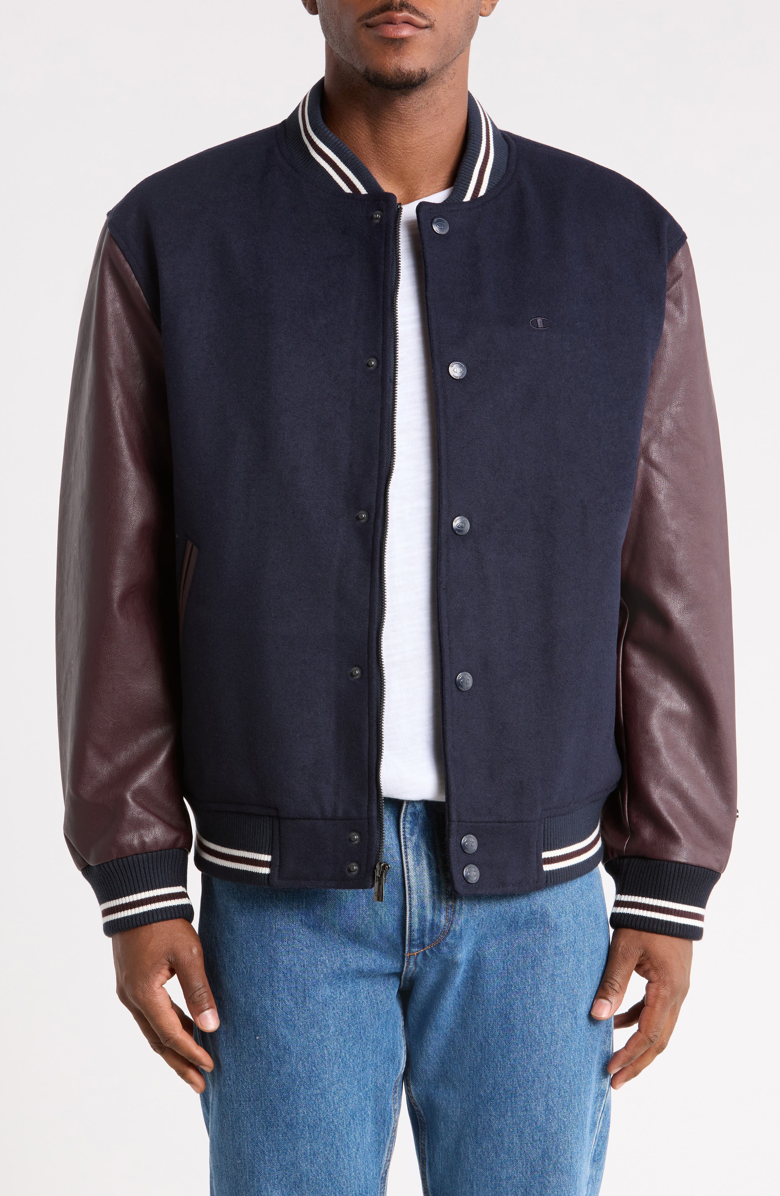 Mixed Media Varsity Jacket