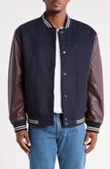 Champion Mixed Media Varsity Jacket