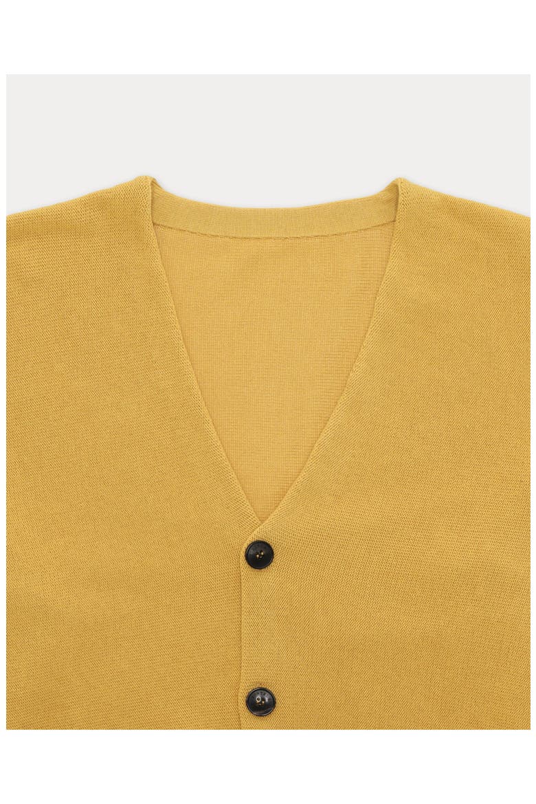 Oliver Cotton Knit Cardigan, Alternate, color, Mustard