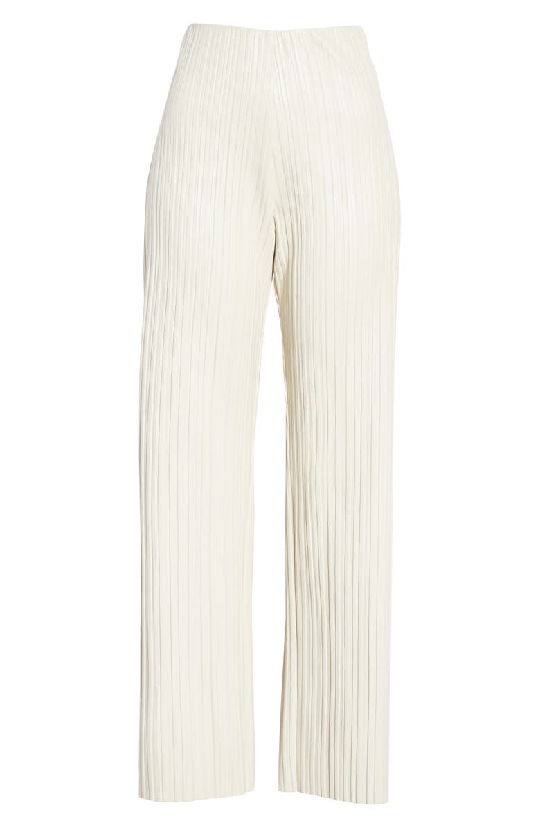 Nanushka Blaine Pleated Button-Up Tunic Shirt, Alternate, color,