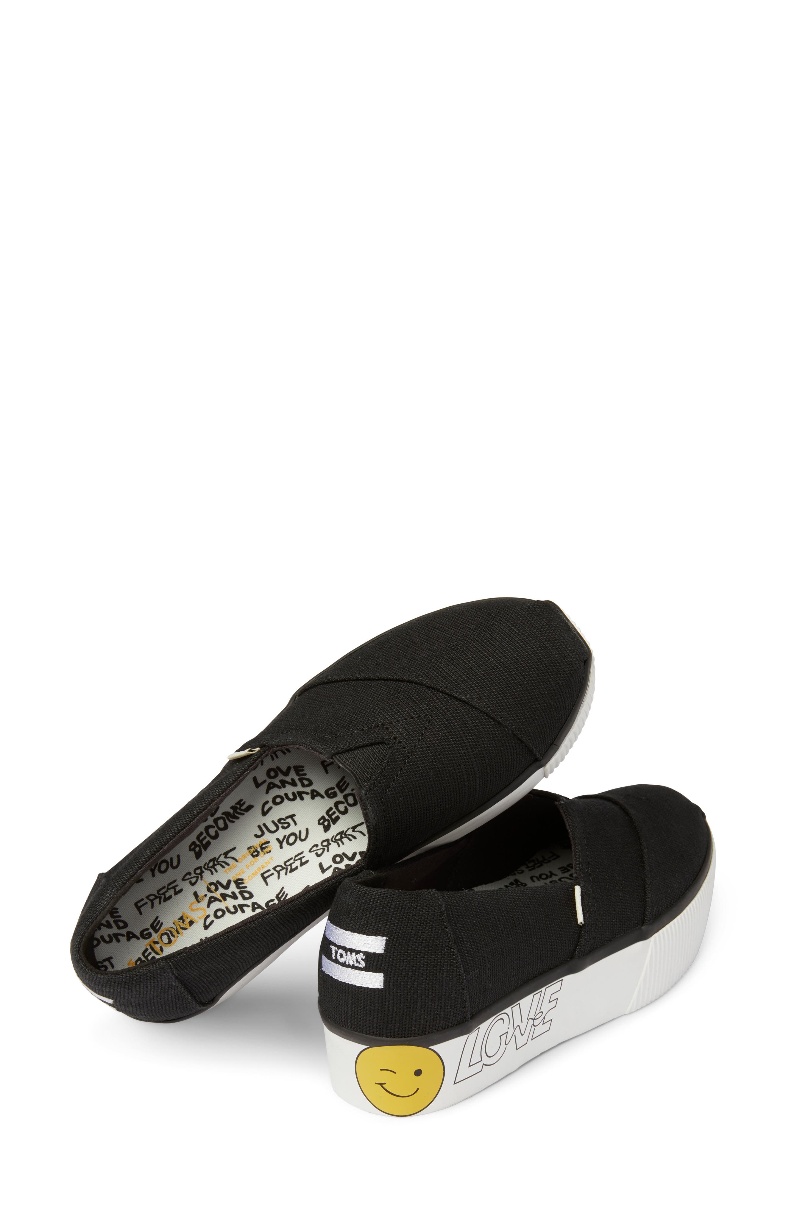 Alpargata Boardwalk Platform Slip-On, Alternate, color, BLACK FABRIC
