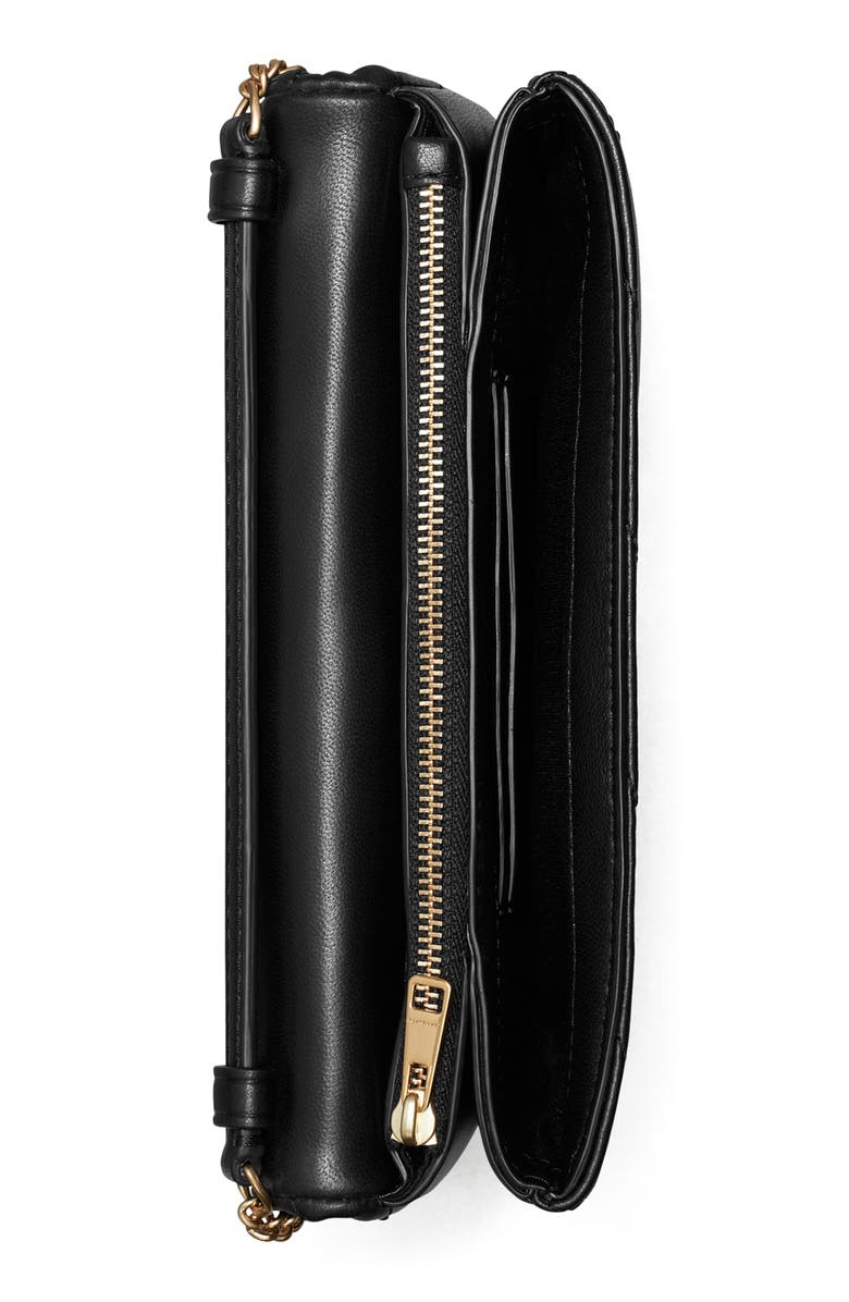 Tory Burch Kira Chevron Crossbody, Alternate, color, Black