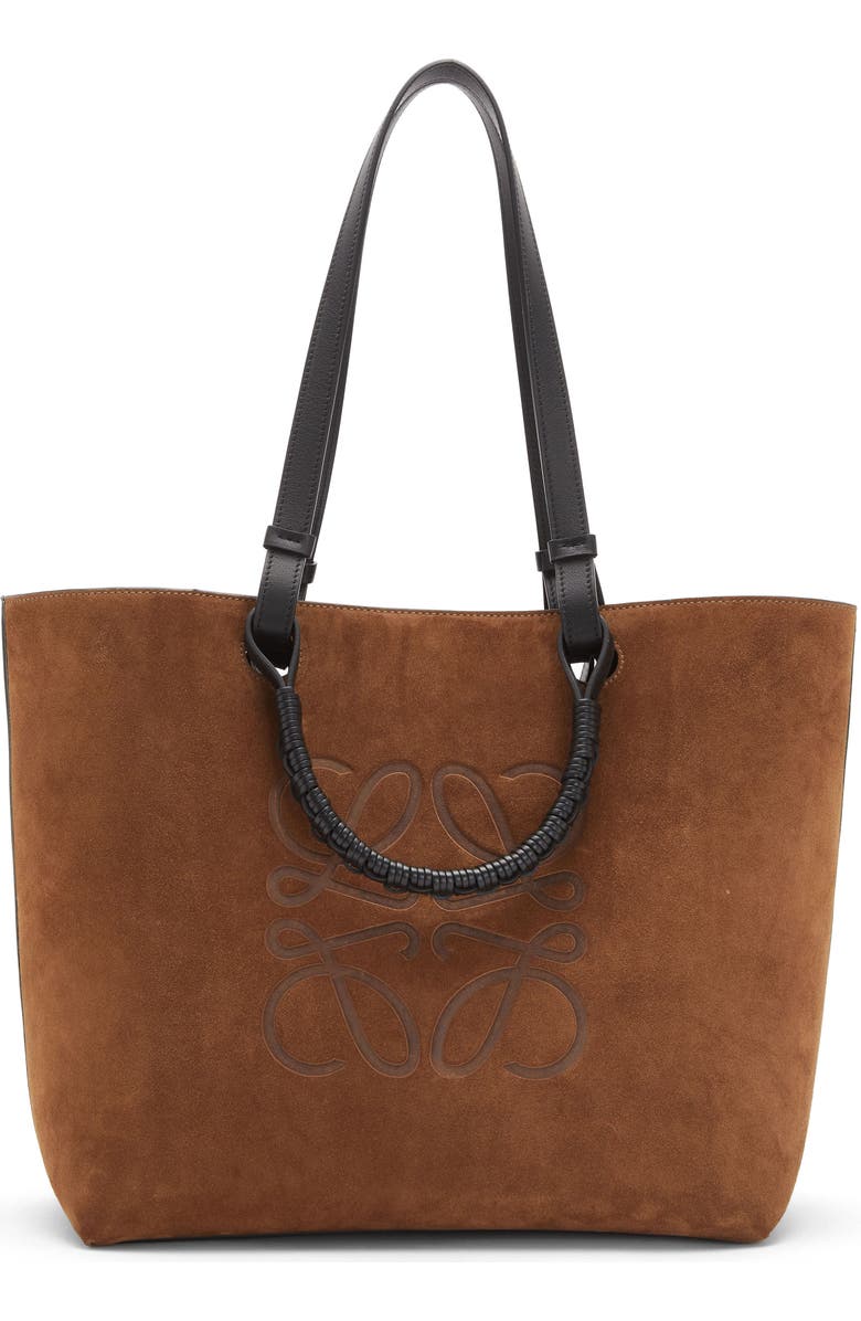 Loewe Anagram Suede Tote, Main, color,