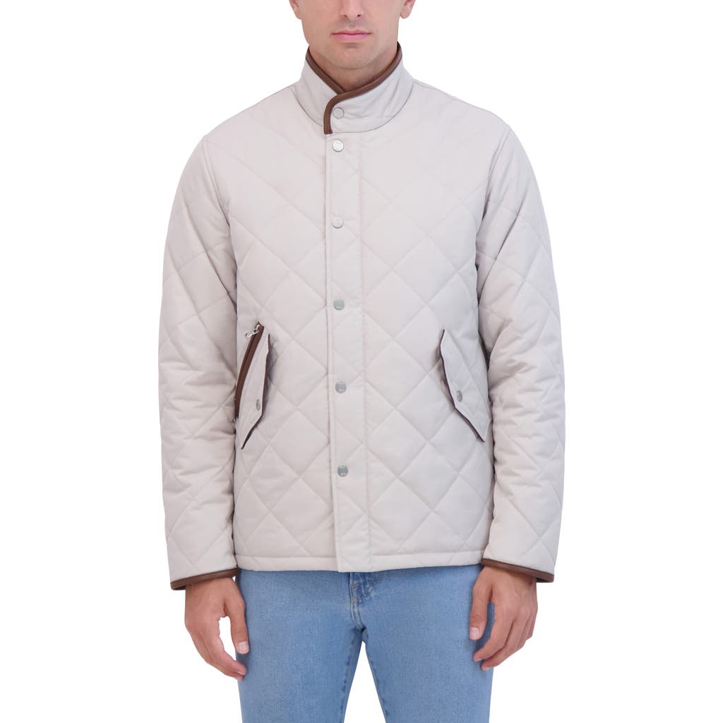 Robert Graham Diamond Quilted Travel Jacket In Stone
