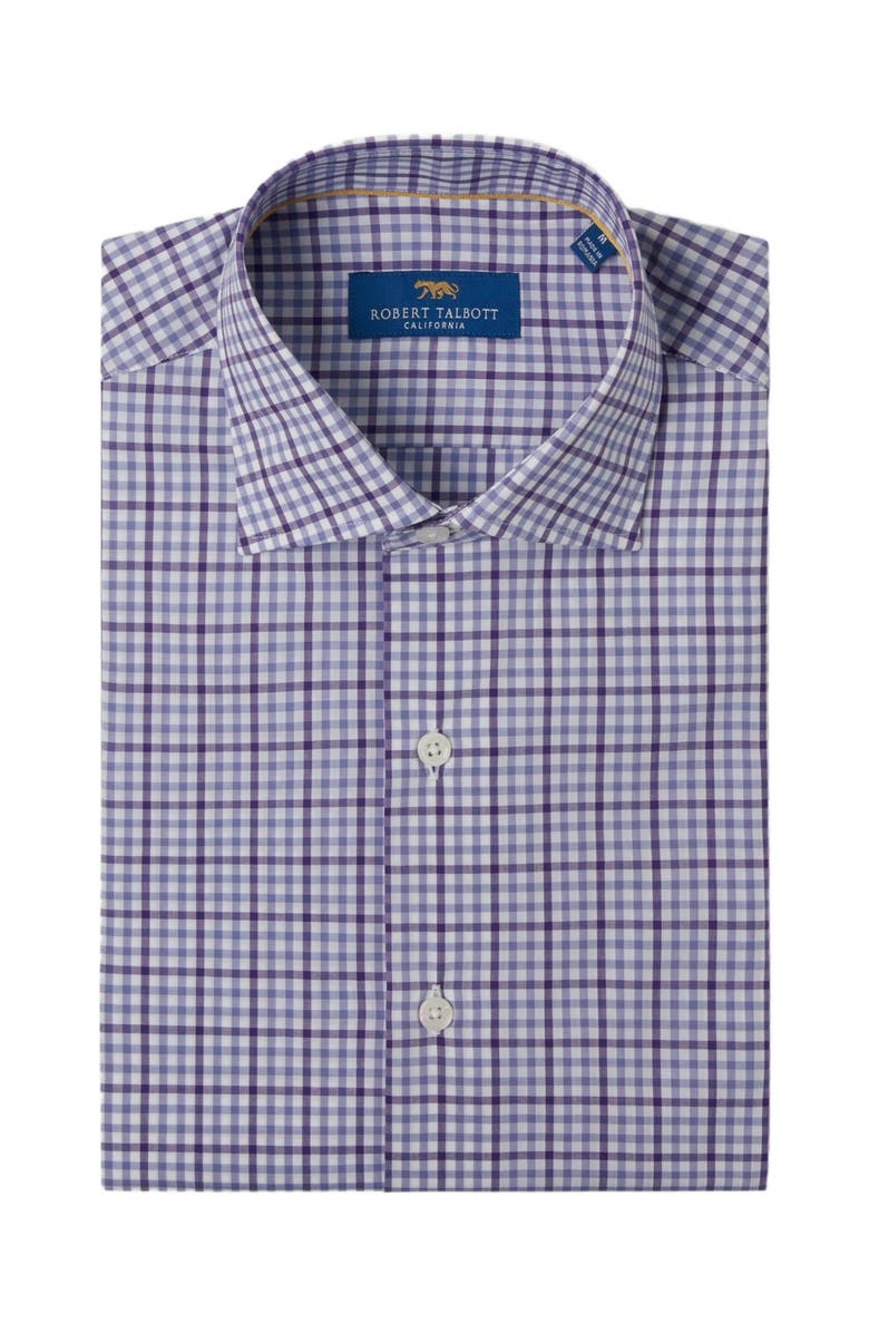Robert Talbott Reynolds Bold Check Dress Shirt, Alternate, color, Blue/Purple Plaid