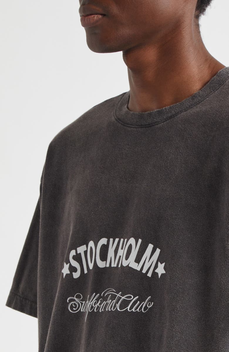 STOCKHOLM SURFBOARD CLUB Boxy Graphic T-Shirt, Alternate, color, Black