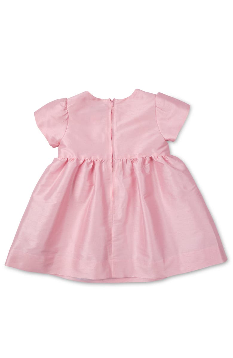 Florence Eiseman Dupioni Dress With Flower Vines, Alternate, color, Pink