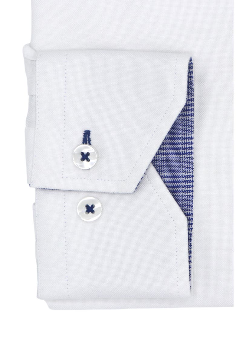 Trim Fit Cotton Dress Shirt, Alternate, color, WHITE